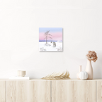  Roze ijzige ochtend in Lapland