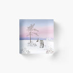  Roze ijzige ochtend in Lapland