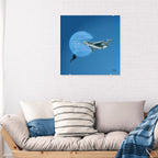 A scuba diver and a humpback whale