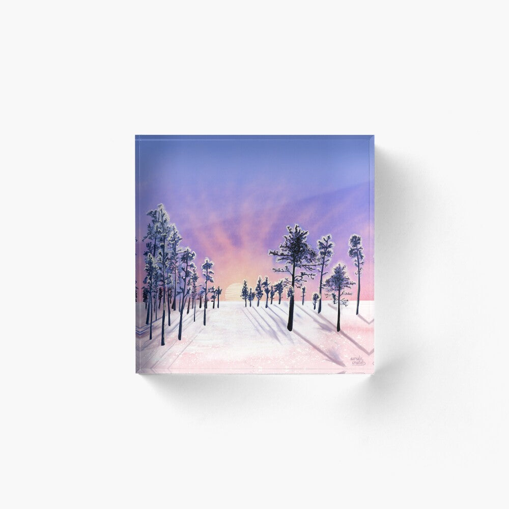 Pink Sunset in Lapland