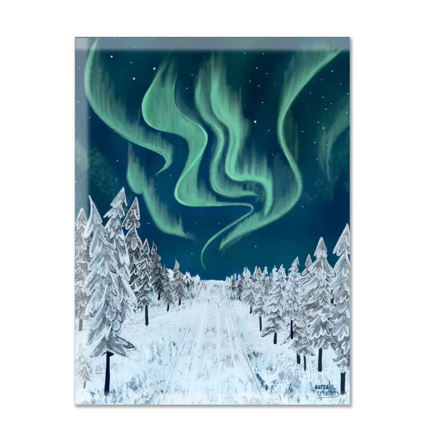 Surrounded by Northern lights