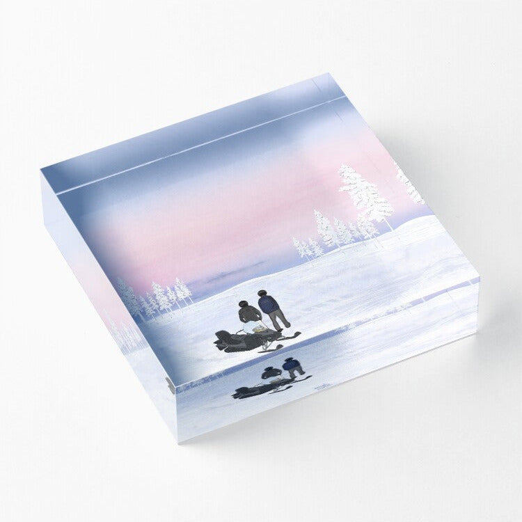  Sneeuwscooter Avontuur – Roze Hemel