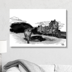 Highland Cow & Castle