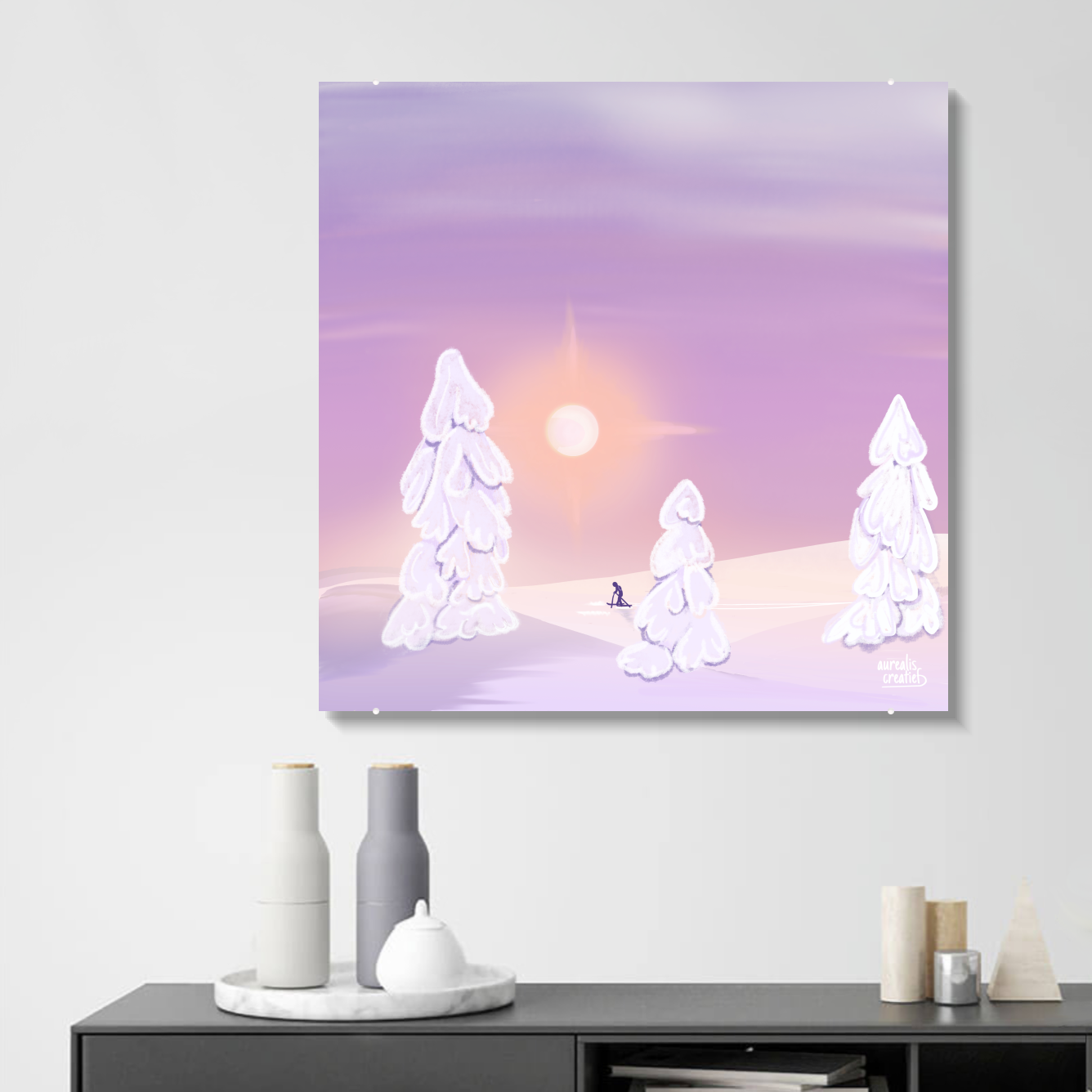 Skiing in a winter wonderland