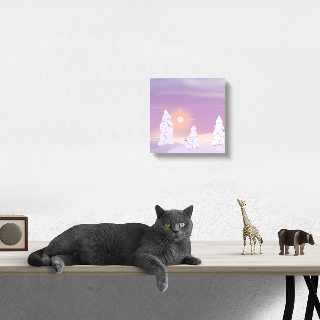 Skiing in a winter wonderland