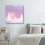 Skiing in a winter wonderland